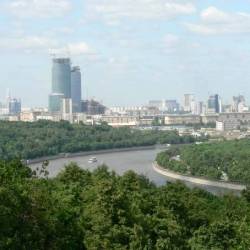 Blick über Moskau und die Moskva